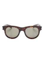 Saint Laurent Eyewear lunettes de soleil SL 571 à monture ronde - Marron