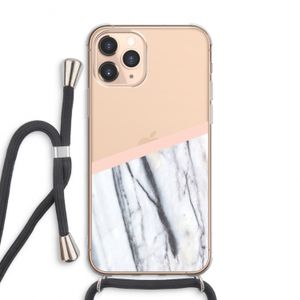 A touch of peach: iPhone 11 Pro Max Transparant Hoesje met koord