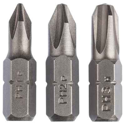 Bosch Accessoires 3-delige schroefbitset Standard | PH1, PH2 en PH3 | 25 mm - 2609255964