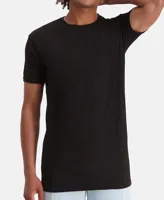 2-pak Extra Lange T-shirts heren - Ruben - Bamboe lange ondershirts voor mannen - Bamboe ondergoed heren Wit en zwart