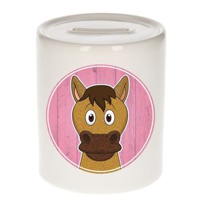 Paarden spaarpot voor kinderen 9 cm