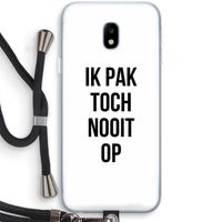 Ik pak nooit op: Samsung Galaxy J3 (2017) Transparant Hoesje met koord