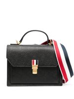 Thom Browne sac cabas en cuir grainé - Noir