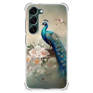 Case Anti-shock voor Samsung Galaxy S23 Plus Vintage Pauwen