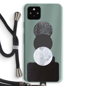 Marmeren cirkels: Pixel 5a 5G Transparant Hoesje met koord