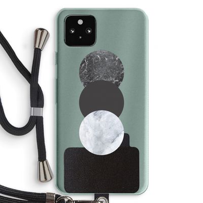 Marmeren cirkels: Pixel 5a 5G Transparant Hoesje met koord