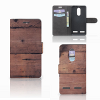 Lenovo K6 Book Style Case Old Wood - thumbnail