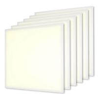 6x LED Paneel - 62x62 cm - 36 Watt - 4860lm (135lm/W) - 3000K warm wit - Flikkervrij - UGR22 - 5 jaar garantie