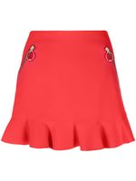 DSQUARED2 minijupe volantée à poches zippées - Rouge