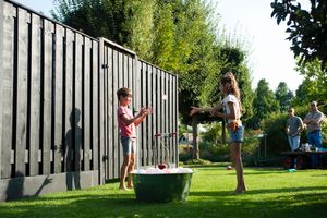 Hout beton schutting volledig antraciet 200x190cm (per set)