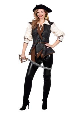 Luxe Piraten Jas Dames met Riem