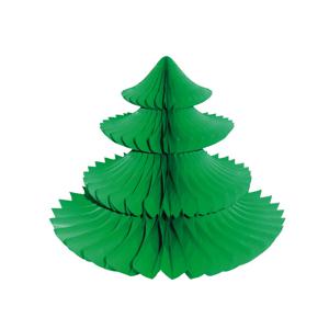 Kerstboom tafeldecoratie -groen - 16 x 20 cm - papier - brandvertragend - kerstversiering