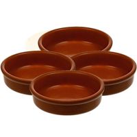 16x Kleine creme brulee bakjes/schaaltjes terracotta 7 cm