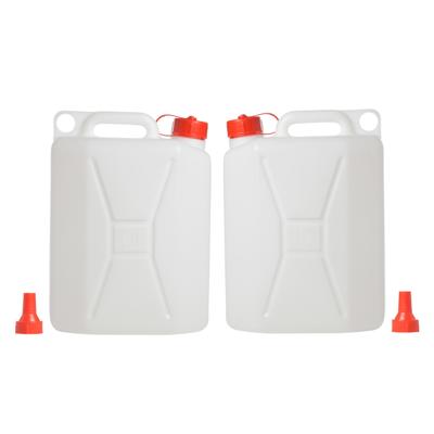 Voedselgeschikte jerrycan - 2x stuks - 10 liter - watertank - Survival en outdoor artikelen - Kampee
