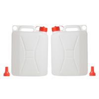 Voedselgeschikte jerrycan - 2x stuks - 10 liter - watertank - Survival en outdoor artikelen - Kampee