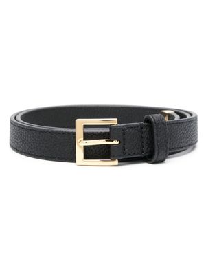 Lauren Ralph Lauren ceinture en cuir à logo gravé - Noir