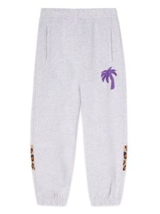 Palm Angels Kids pantalon de jogging à lien de resserrage - Gris