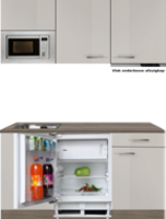 keukenblok 180cm zand kleur met koelkast en combimagnetron RAI-330 - thumbnail