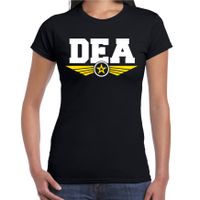 D.E.A. agente / drugs politie tekst t-shirt zwart voor dames 2XL  -