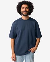 HEMA Heren T-shirt Job oversized fit donkerblauw (donkerblauw)