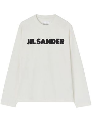 Jil Sander haut à logo imprimé - Blanc