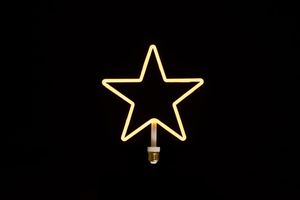 LED RETRO STER VORM 234X280MM 7W-1800K / E27 FITTING DIMBAAR - Annas collection