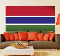 Muursticker vlag Gambia - thumbnail