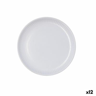 Dessertbord Bidasoa Moana Grijs Keramisch Ø 21,5 cm (12 Stuks)