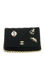 CHANEL Pre-Owned portefeuille à matelassage à losanges - Noir