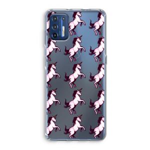 Musketon Unicorn: Motorola Moto G9 Plus Transparant Hoesje