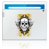 Tablet BackCover Lenovo Tab M10 Skull Goud - thumbnail