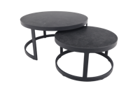 Rhodos koffietafel - set van 2 - antraciet