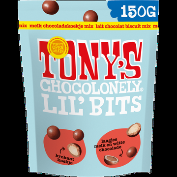Tony&apos;s Chocolonely Lil&apos; Bits Melk Chocoladekoekje Mix 150 g bij Jumbo