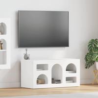 TV-kast Wit 80 x 35 x 40 cm Bewerkt hout