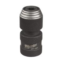 Milwaukee adaptor shw 3/8" sq to 1/4" hex - 1 pc doppen verloopstuk shockwave™ 3/8 naar 1/4 hex - 4932493426