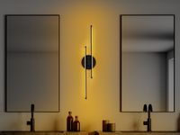 Wandlamp MUVRINI 2 lampen zwart