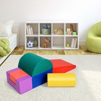 6-Delige Zachte Bouwstenen Grote Kinderbouwstenen Reuzenbouwstenen Foam Bouwstenen Rood