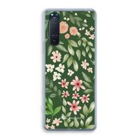 Botanical green sweet flower heaven: Sony Xperia 5 II Transparant Hoesje