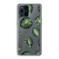 Tropische bladeren: Oppo Find X3 Pro Transparant Hoesje