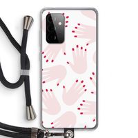 Hands pink: Samsung Galaxy A72 5G Transparant Hoesje met koord Hands pink: Samsung Galaxy A72 5G Transparant Hoesje met koord