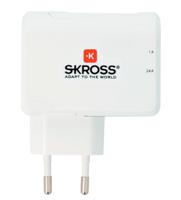 Skross SKROSS USB-oplader Thuis Uitgangsstroom (max.) 3.4 A Aantal uitgangen: 2 x USB-stekker - thumbnail