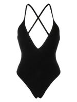 The Attico crossover-strap swimsuit - Noir - thumbnail