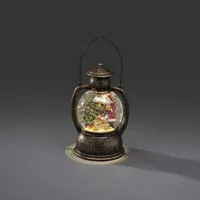 Snwlantaarn kerstman h20cm brons bo