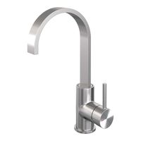 Brauer Brushed - Edition Wastafelmengkraan opbouw - hoog - draaibaar - platte uitloop - model a - PVD - geborsteld RVS 5-NG-003-S3