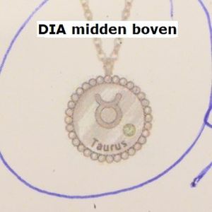 TFT Collier Geelgoud Sterrenbeeld Schorpioen 0.01ct H SI