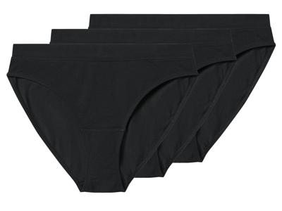 esmara Set van 3 dames onderbroeken (Zwart, L (44/46))