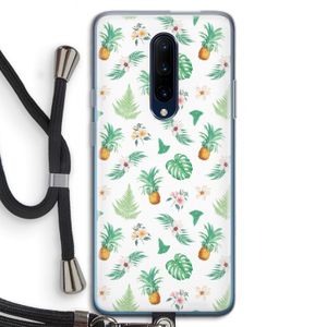 Ananas bladeren: OnePlus 7 Pro Transparant Hoesje met koord