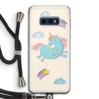 Vliegende eenhoorn: Samsung Galaxy S10e Transparant Hoesje met koord