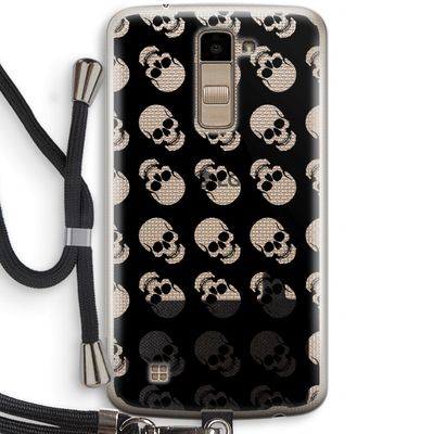 Musketon Skulls: LG K10 (2016) Transparant Hoesje met koord