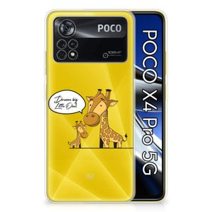 Xiaomi Poco X4 Pro 5G Telefoonhoesje met Naam Giraffe